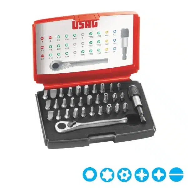 Set z biti in reverzibilno ragljo 1/4"