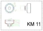 Ključ za kronske matice notranji KM11 - slika 2