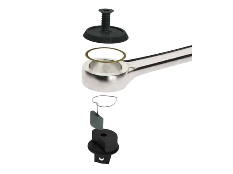 Tehnična shema in sestavni deli mehanizma raglje USAG.