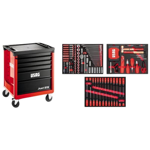 Voziček za orodje s 265-delnim setom