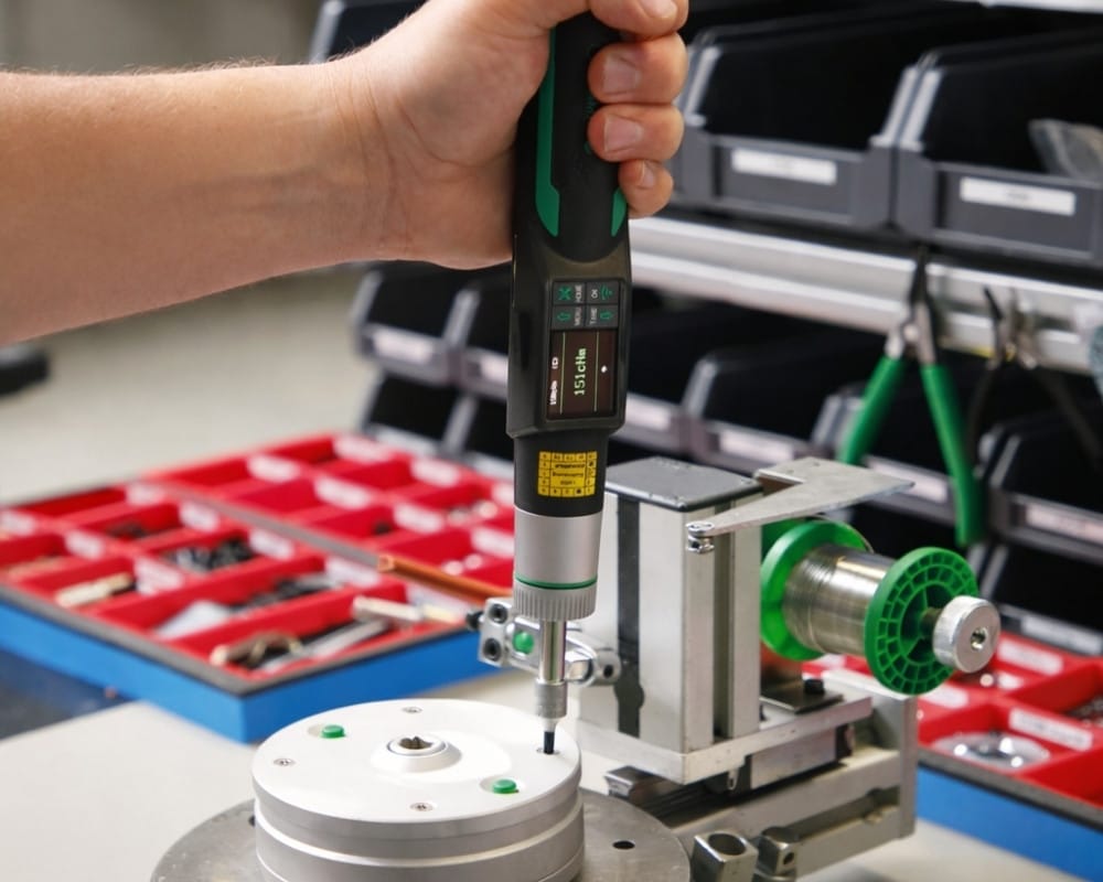 Profesionalni moment izvijač Stahlwille za natančno vijačenje v delavnici.