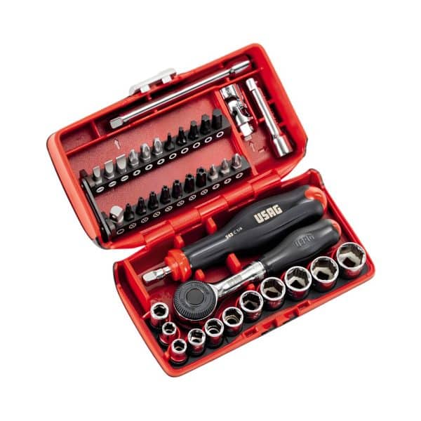 Set nasadnih ključev in nastavkov 1/4" (38-delni)